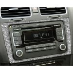 Auto-CD-Panel-Diamant-Dekorations-Abdeckungsaufkleber für Volkswagen Golf 6 2008–2012, linker und rechter Antrieb – Bild 5