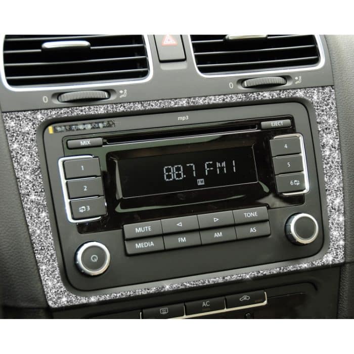Auto-CD-Panel-Diamant-Dekorations-Abdeckungsaufkleber für Volkswagen Golf 6 2008–2012, linker und rechter Antrieb – Bild 5