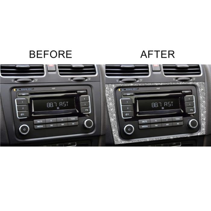 Auto-CD-Panel-Diamant-Dekorations-Abdeckungsaufkleber für Volkswagen Golf 6 2008–2012, linker und rechter Antrieb – Bild 6