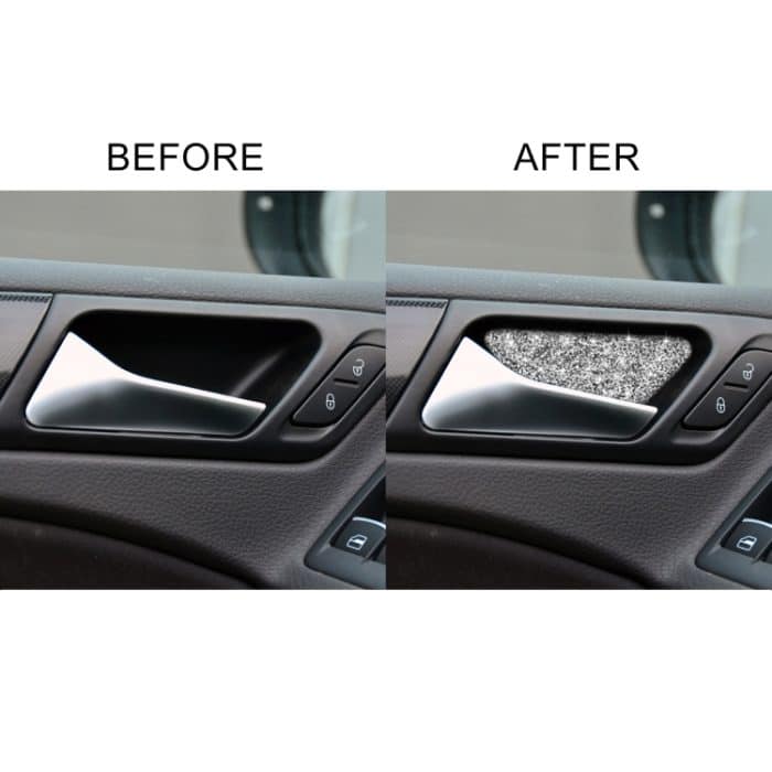 Autotürschüssel-Diamant-Dekorations-Abdeckungsaufkleber für Volkswagen Golf 6 2008–2012, Links- und Rechtsantrieb – Bild 6