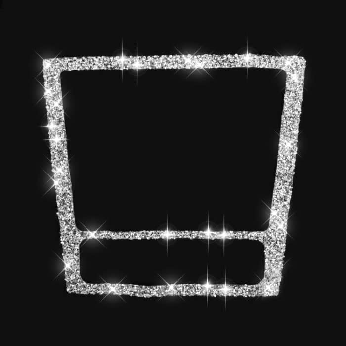 Auto-Aschenbecher-Rahmen, Diamant-Dekorations-Abdeckungsaufkleber für Volkswagen Golf 6 2008–2012, Links- und Rechtsantrieb – Bild 2