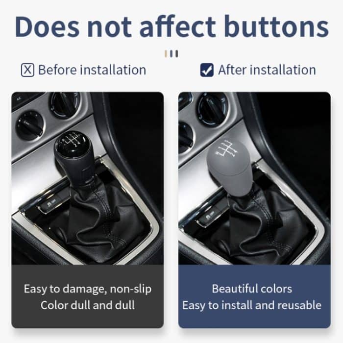 Für Volkswagen 5-Gang-Auto-Silikon-staubdichte Schaltknauf-Gang-Schutzhülle – Bild 7