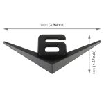 Autonummer 6, personalisierte dekorative Aufkleber aus Aluminiumlegierung, Größe: 10 x 4 x 0,4 cm – Bild 4