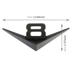 Autonummer 8, personalisierte dekorative Aufkleber aus Aluminiumlegierung, Größe: 10 x 4 x 0,4 cm – Bild 4