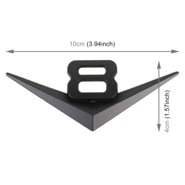 Autonummer 8, personalisierte dekorative Aufkleber aus Aluminiumlegierung, Größe: 10 x 4 x 0,4 cm – Bild 4