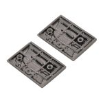 2 Stück Auto Typ D F-SPORT Aluminiumlegierung personalisierte dekorative Aufkleber, Größe: 3,8 x 2,8 x 0,4 cm – Bild 4