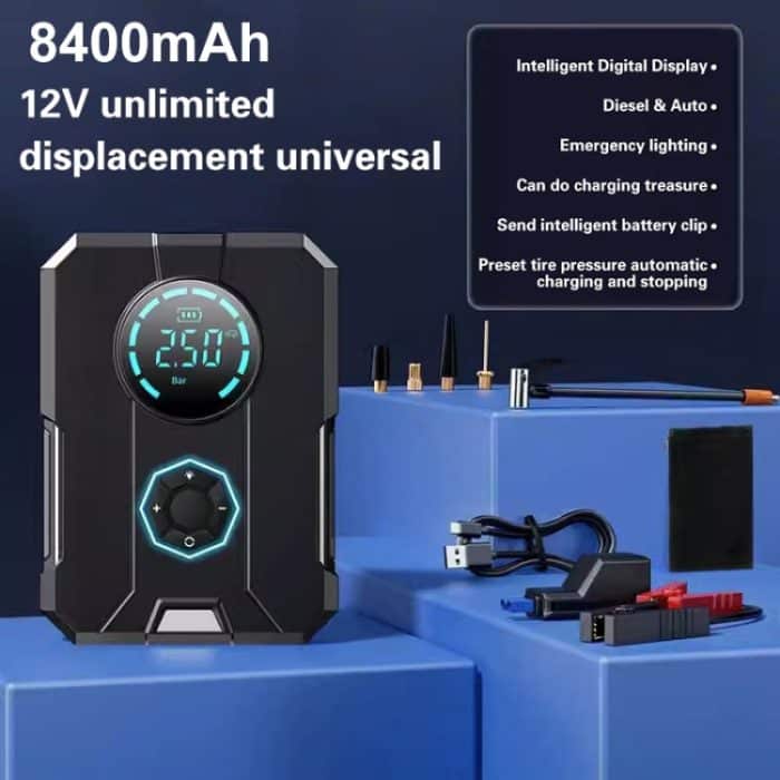 YS03H PT 8400 mAh Auto-Notstart-Stromversorgung, elektrische Luftpumpe, integrierte Maschine – Bild 2