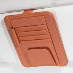 Multifunktionaler Auto-Brillenhalter mit Litschi-Muster, Sonnenblende, Geldscheinhalter, Glasses Holder – Bild 5