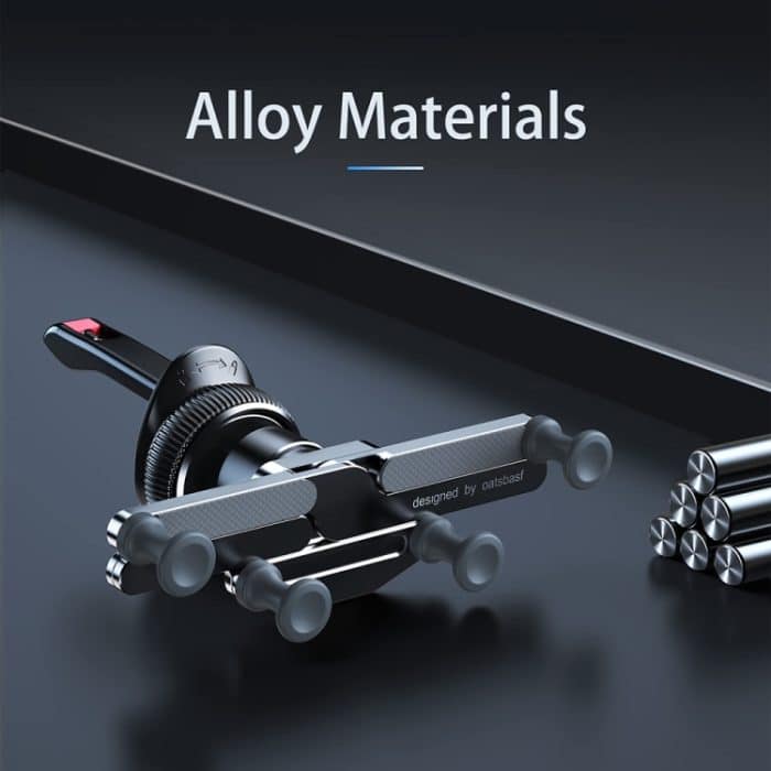 Auto-Knopf-Luftauslass, unsichtbarer Schwerkrafthalter aus Aluminiumlegierung – Bild 3