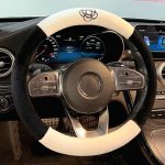 Runder Stil Auto Universal Kamelienmuster Plüsch Warme Anti-Rutsch-Lenkradabdeckung, Durchmesser: 38 cm – Bild 2