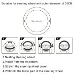 Runder Stil Auto Universal Cartoon Muster Plüsch Warme Anti-Rutsch-Lenkradabdeckung, Durchmesser: 38 cm, Round Style – Bild 8