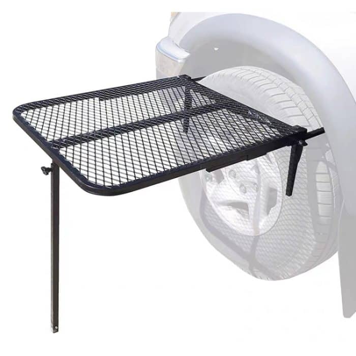 Auto Outdoor Camping Reifen Klappbarer tragbarer Metall-Esstisch – Bild 2