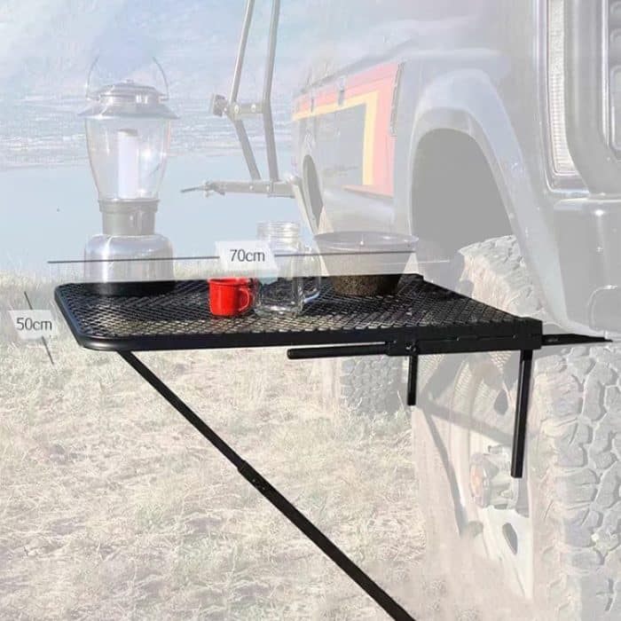 Auto Outdoor Camping Reifen Klappbarer tragbarer Metall-Esstisch – Bild 3
