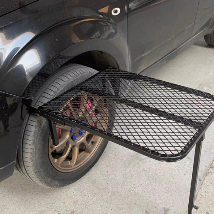 Auto Outdoor Camping Reifen Klappbarer tragbarer Metall-Esstisch – Bild 5