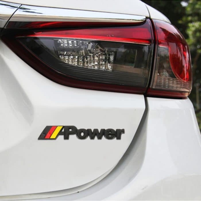 Auto-Deutschland-Flaggen-Stil, Power-Metal, personalisierte dekorative Aufkleber, Größe: 14 x 3 x 0,3 cm, Germany Flag Style Power – Bild 1