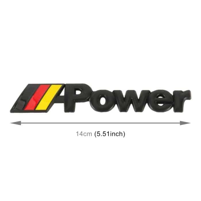 Auto-Deutschland-Flaggen-Stil, Power-Metal, personalisierte dekorative Aufkleber, Größe: 14 x 3 x 0,3 cm, Germany Flag Style Power – Bild 4