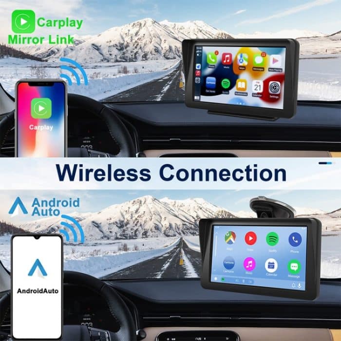 P701S 7 Zoll tragbares Touch-Display Wireless Car Navigator Smart CarPlay Bluetooth Rückfahrbild – Bild 2