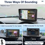 P701S 7 Zoll tragbares Touch-Display Wireless Car Navigator Smart CarPlay Bluetooth Rückfahrbild – Bild 3