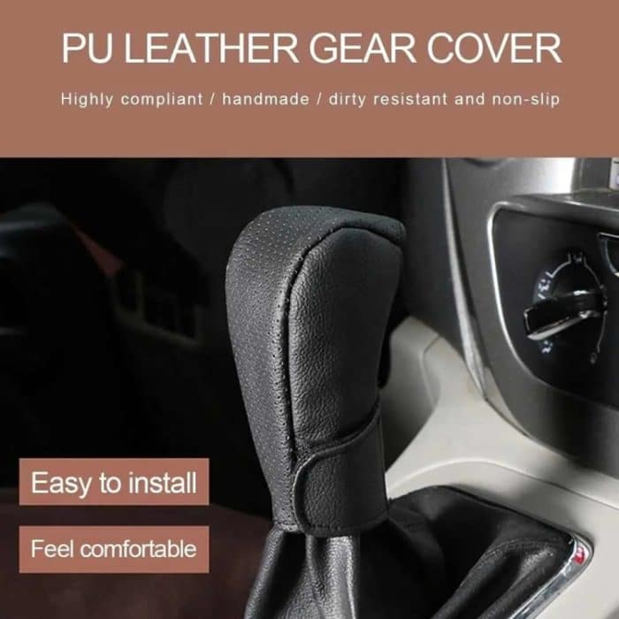 Universelle Auto-Schaltknauf-Schutzhülle aus PU-Leder, PU Cover, PU Leather Cover – Bild 5