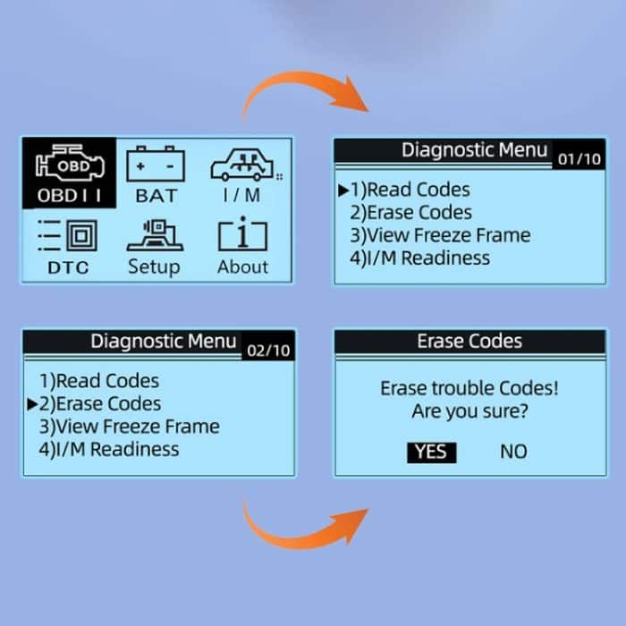MS310 LCD-Bildschirm Autobatterietester ODB2 Fehlerdetektor – Bild 7