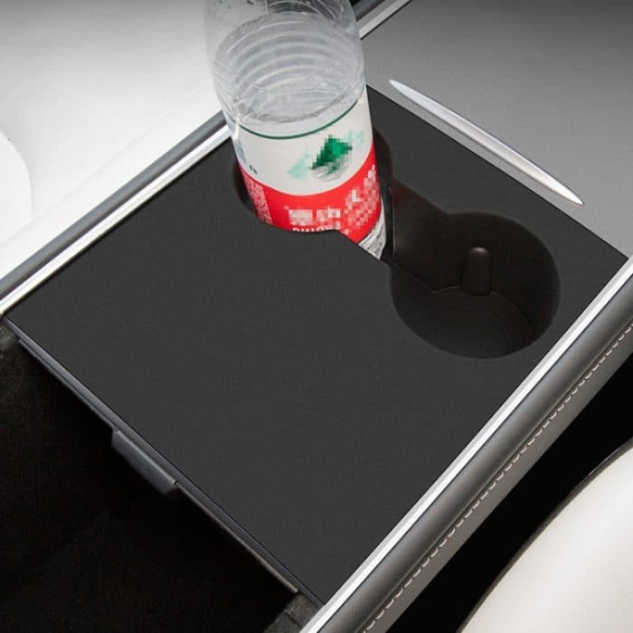 CAR3007B.jpg Für Tesla Model 3 / Y Car Center Console Wasserbecherhalter All-Inclusive-Schutzpolster, Water Cup Holder Pad – Bild 1