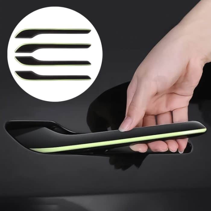 Für Tesla Model 3 / Y 4 Stück / Set Autotürgriff leuchtender dekorativer Aufkleber – Bild 1