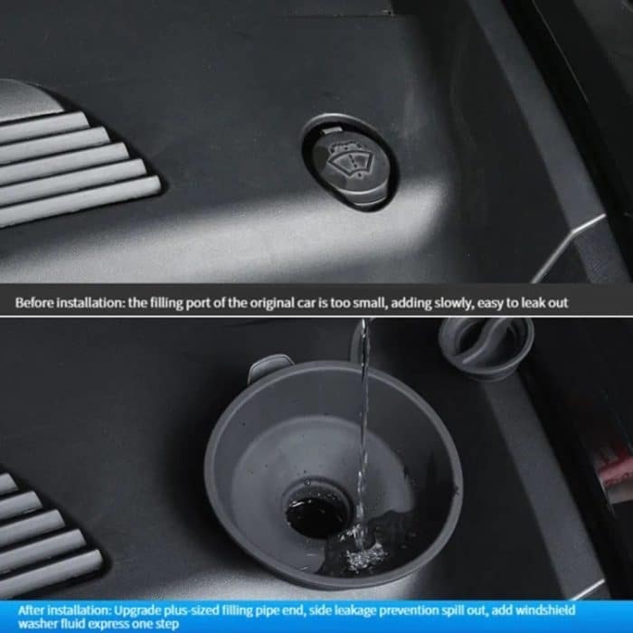 Für Tesla Model 3 / Y Autohaubenwischer Wasserschutztrichter Glas Wassereinfüllöffnung Trichter – Bild 7