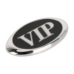 Personalisierte dekorative VIP-Metallaufkleber im Oval-Stil für Autos, Größe: 6,5 x 3,5 x 0,5 cm – Bild 2