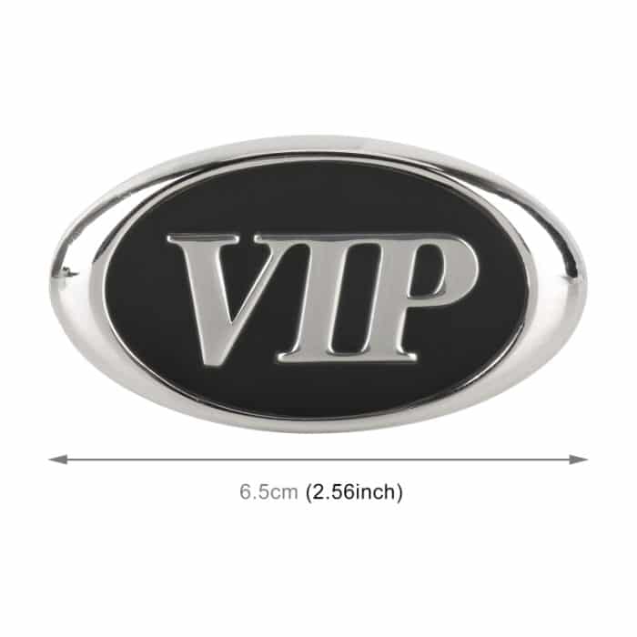 Personalisierte dekorative VIP-Metallaufkleber im Oval-Stil für Autos, Größe: 6,5 x 3,5 x 0,5 cm – Bild 4