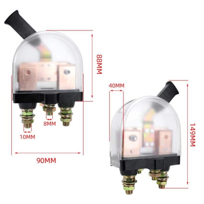 RV Yacht E-108 Battery High Current Power Off Main Switch, Transparent – Bild 6