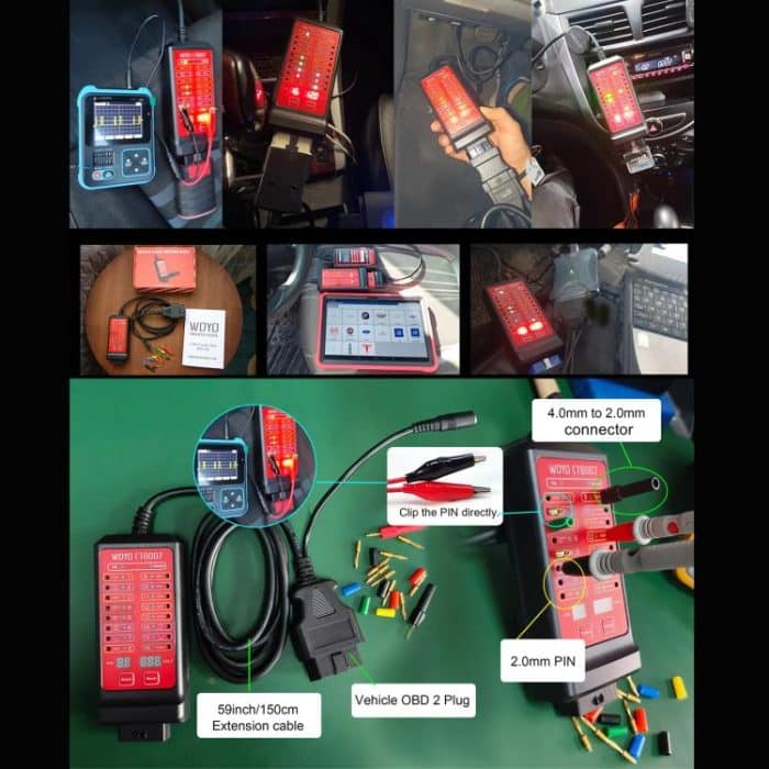 WOYO CTB007 CAN Tester Box 12V 24V OBD2 Breakout Box with 27 in / 59 in Cable Cable for All Car Automotive Diagnostic Tool, CTB007 – Bild 9