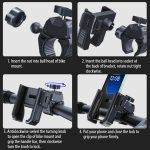 Carbon Fiber Texture Bicycle Non-slip Scooter Phone Holder – Bild 11