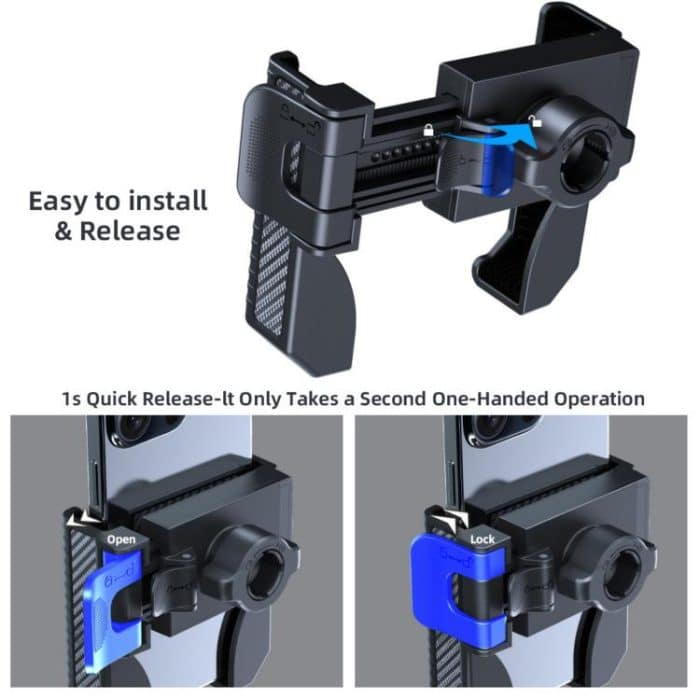 Carbon Fiber Texture Bicycle Non-slip Scooter Phone Holder – Bild 4