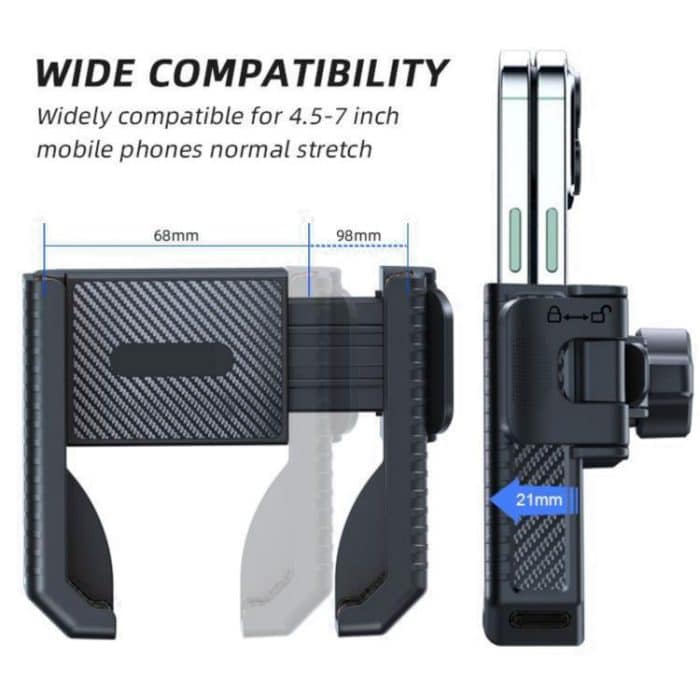 Carbon Fiber Texture Bicycle Non-slip Scooter Phone Holder – Bild 5