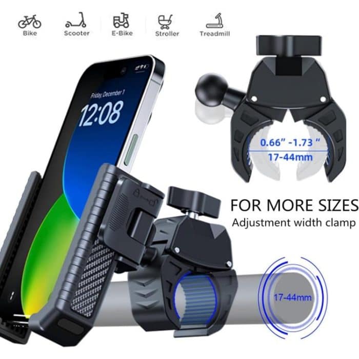 Carbon Fiber Texture Bicycle Non-slip Scooter Phone Holder – Bild 7