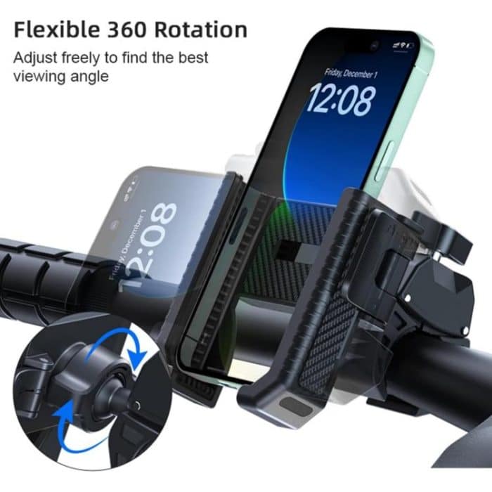 Carbon Fiber Texture Bicycle Non-slip Scooter Phone Holder – Bild 8