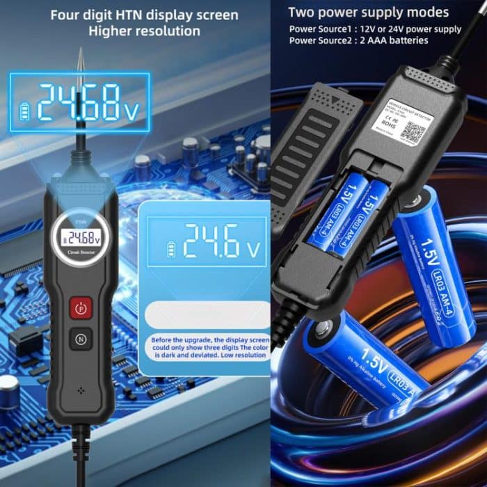 P100 5V-40V Electric Circuit Tester, Two Power Supply, Cable Length: 1.53m, P100 – Bild 8