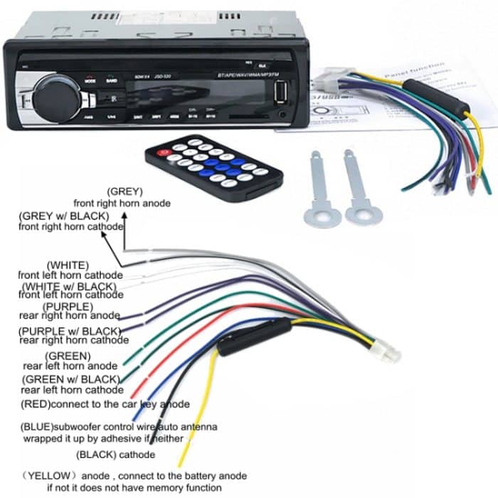 JSD-520 Autoradio MP3-Audioplayer Unterstützt Bluetooth Freisprechfunktion / FM / USB / SD, EU-Steckerversion – Bild 4