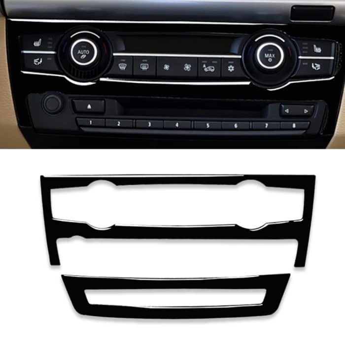 Auto-Klimaanlagen-Dekoraufkleber-Set für BMW E70 X5 2008–2013 / E71 X6 2009–2014, Links- und Rechtsantrieb, universell, Air Conditioner – Bild 1