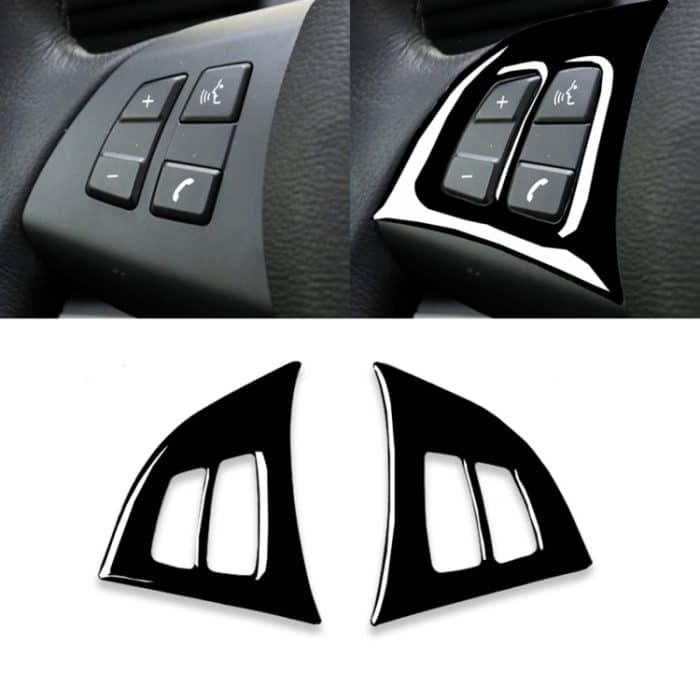 Auto-Lenkradknöpfe, dekorativer Aufkleber für BMW E70 X5 2008–2013, Links- und Rechtsantrieb, universell, Steering Wheel Buttons – Bild 1