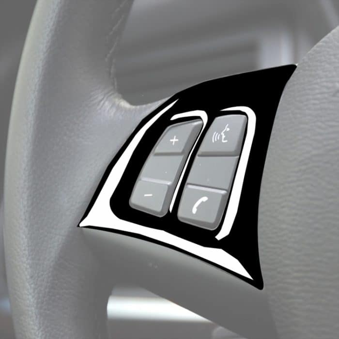 Auto-Lenkradknöpfe, dekorativer Aufkleber für BMW E70 X5 2008–2013, Links- und Rechtsantrieb, universell, Steering Wheel Buttons – Bild 6