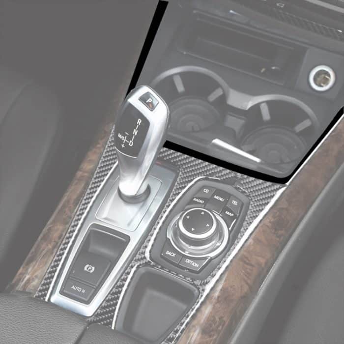 Auto-Wasserbecherhalter für den linken Antrieb, dekorativer Aufkleber für BMW E70 X5 / E71 X6 2009–2013, Left Drive Cup Holder – Bild 5