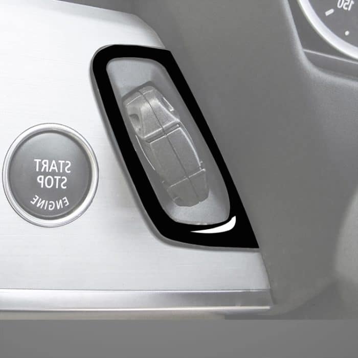 Dekorativer Aufkleber für das Schlüsselloch des rechten Antriebs für BMW E70 X5 / E71 X6 2009–2013, Right Drive Key Hole – Bild 6