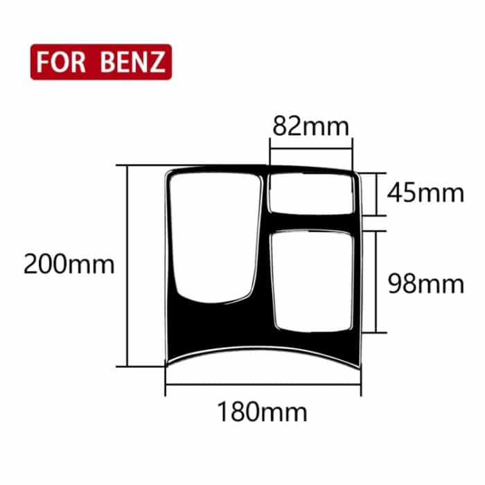 Auto Links Stick Zentrale Armlehne Box Multimedia Panel Dekorative Aufkleber Für Mercedes-Benz GLE 2015-2018/GLS 2016-2018/M-klasse 2012-2015, For GLE 2015-2018, 50 Multimedia Panel, Left Drive – Bild 5