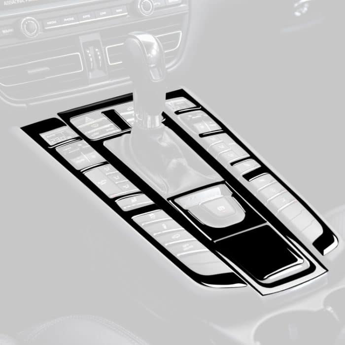 Für Porsche Macan 2014–2021, Auto-Schalttafel-Dekorationsaufkleber, 5 Stück/Set, linker und rechter Antrieb, universell, For Macan 2014-2021, Gear Panel Set – Bild 6
