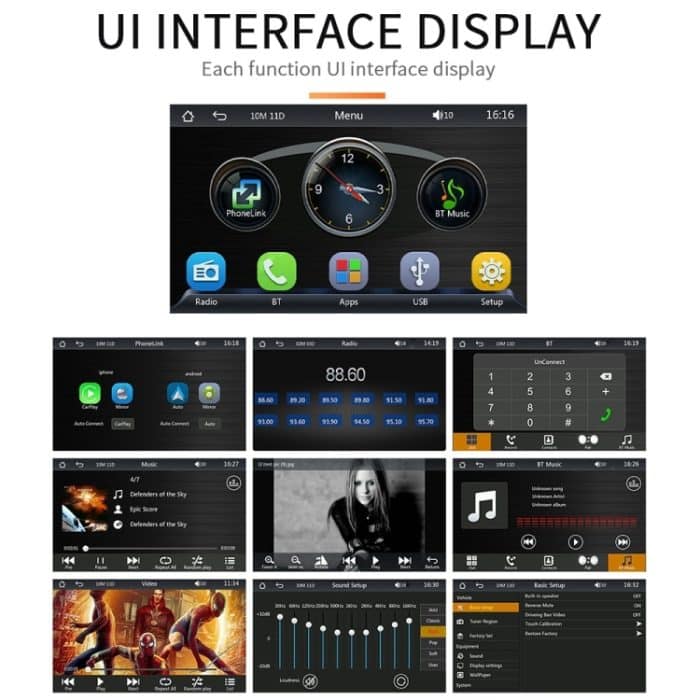 B5300 7-Zoll-Wireless-CarPlay-Auto-Bluetooth-MP5-Player, unterstützt Mobiltelefonverbindung mit Fernbedienung – Bild 11