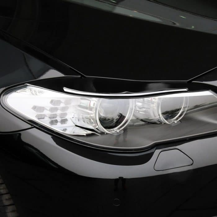 Paar Autolampen-Augenbrauen-weiche dekorative Aufkleber für BMW 5er F10 2010–2013, mit Loch, For BMW 5 Series F10 2010-2013, with Hole – Bild 6