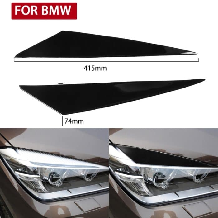 Paar weiche dekorative Auto-Lampen-Augenbrauen-Aufkleber für BMW X1 E842 2009–2014, For BMW X1 E842 2009-2014 – Bild 5