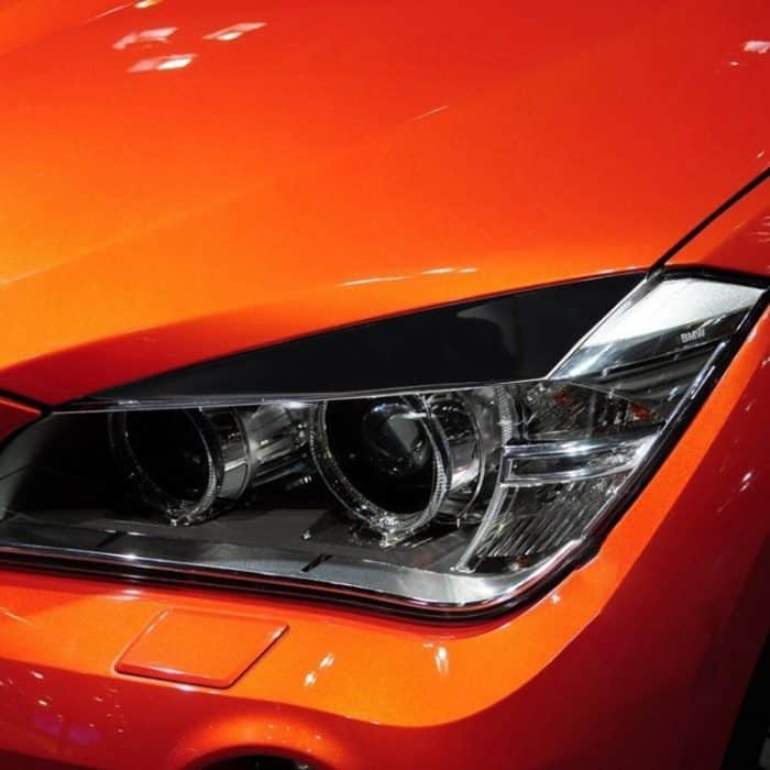 Paar weiche dekorative Auto-Lampen-Augenbrauen-Aufkleber für BMW X1 E842 2009–2014, For BMW X1 E842 2009-2014 – Bild 7