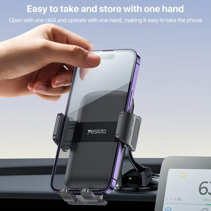 Yesido C175 Mini-Saugnapf-Typ mechanischer Telefonclip-Autohalter – Bild 5